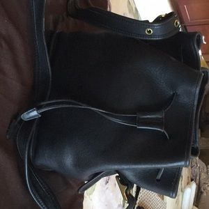 Black Leather Coach Handbag